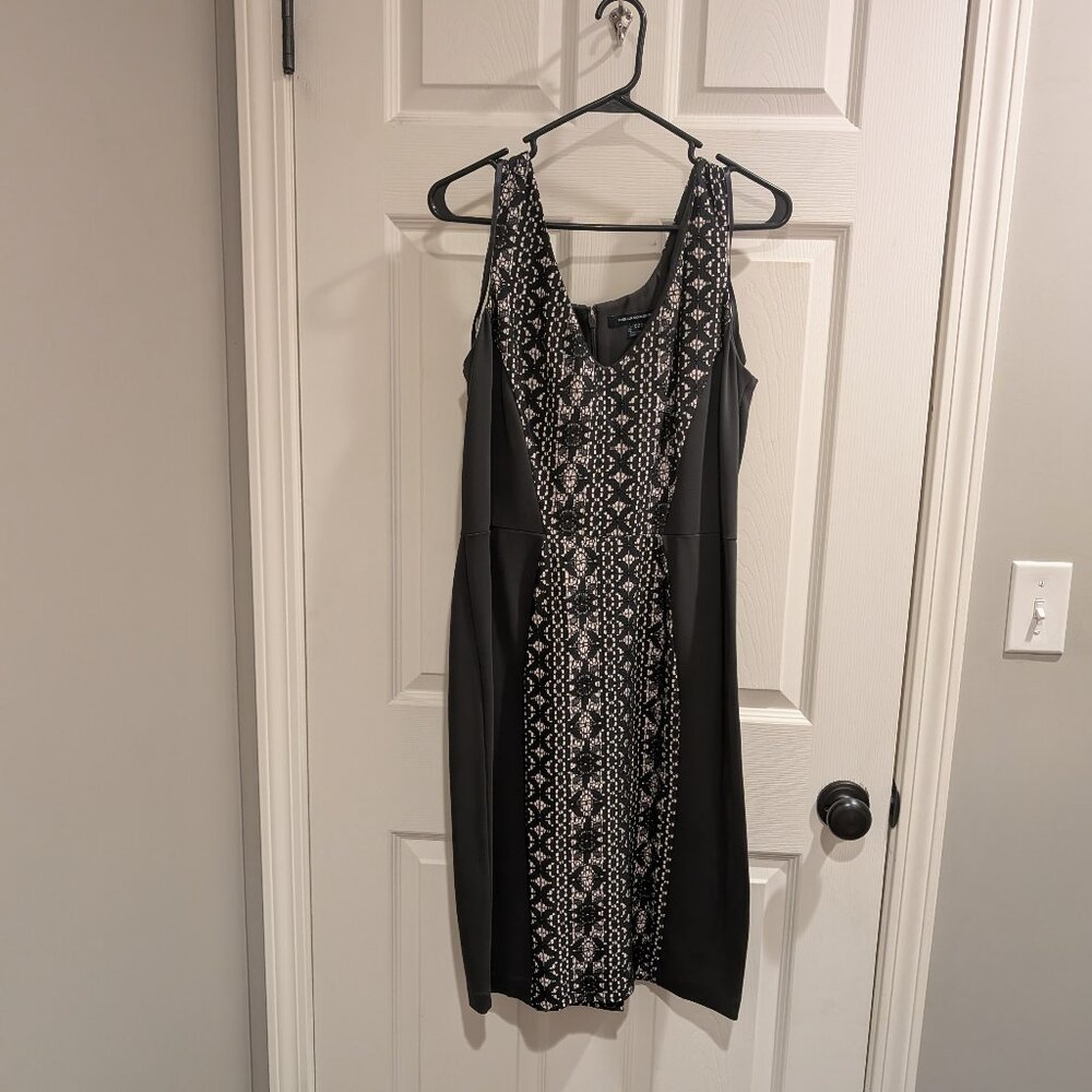 French Connection Gray and Pink Lace Bodycon Mini Size 12